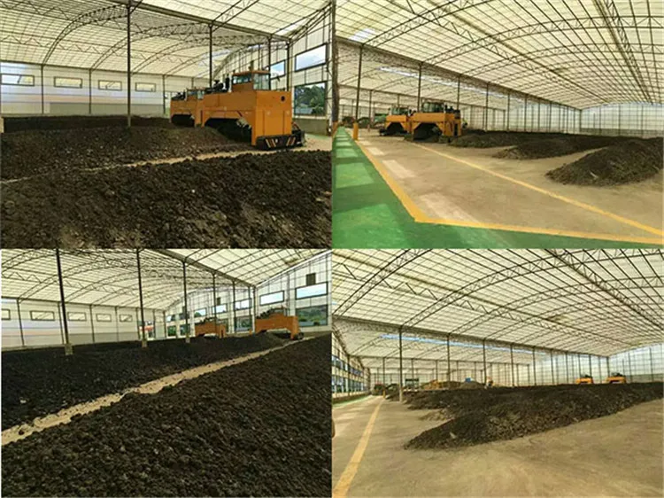 Manufacturer cheap price crawler type compost turner machine for cow manure