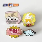 Pinsback Custom Cartoon enamel pin lapel pin set hard enamel pin 1.25 inch rubber clutch