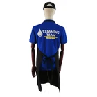 OEM fashion short sleeve summer hotel restaurant uniform waiter work clothes