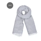 hot sale for women grey geometric ladies scarf with tassel