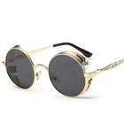 2019 new oversized round fashionable coating lens mens and women sun glasses