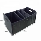 Two Plastic Handles Oxford 600D Collapsible Trunk Organizer