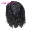 New arrival hot selling human hair ponytail hair extension for black women kinky curly ponytail