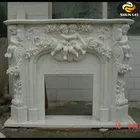 Polished Hot Sale Well Polished Marble Made Marble Stone Fireplace