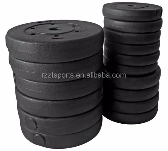 Economic Plastic Covered Barbell Concrete Weight Plates - Buy Concrete