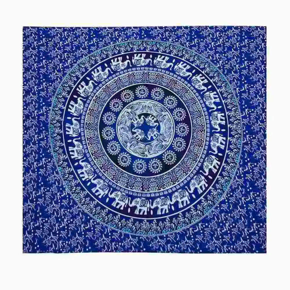Hot Indian Bohemian Tapestry Elephant Peacock Boho Wall Hanging Carpet Bedspread Beach Picnic Blanket Pad 130x150cm/153x203cm