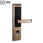 YGS zinc alloy finger print door lock with battery outdoor