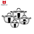 apple shape stainless steel 0.6mm body thickness super capsule bottom cookware sets