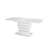 white high gloss MDF wood modern extendable dining table