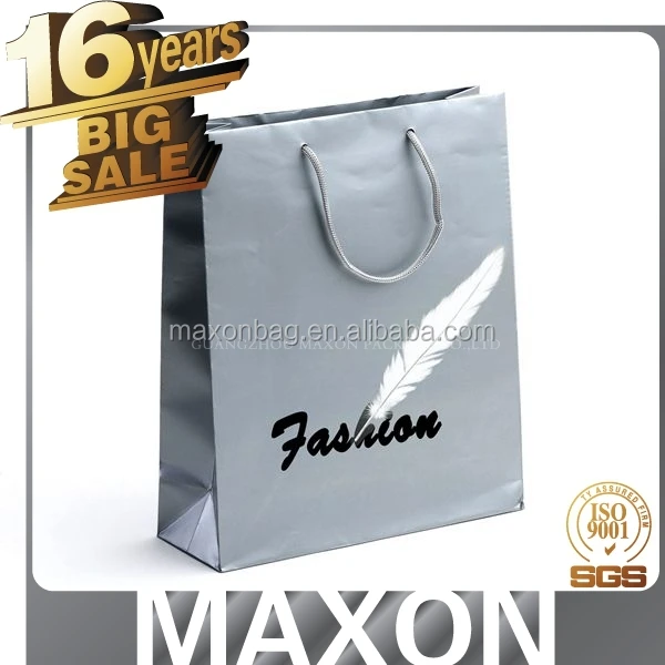 glossy shopping paper bags