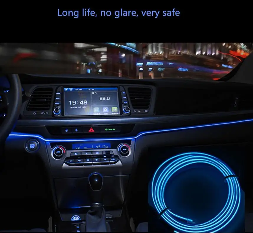 2019 Hot 7 Colors Led Interior Strip Light Car Kit Strip Glow Light View Led Car Light Hks Product Details From Shenzhen Hanks Photoelectric