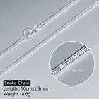 Wholesale alibaba 925 sterling silver snake chain for necklace flat snake chain silver jewelry