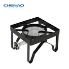 Square range heavy cast iron burner stove bbq camping high pressure gas cooker