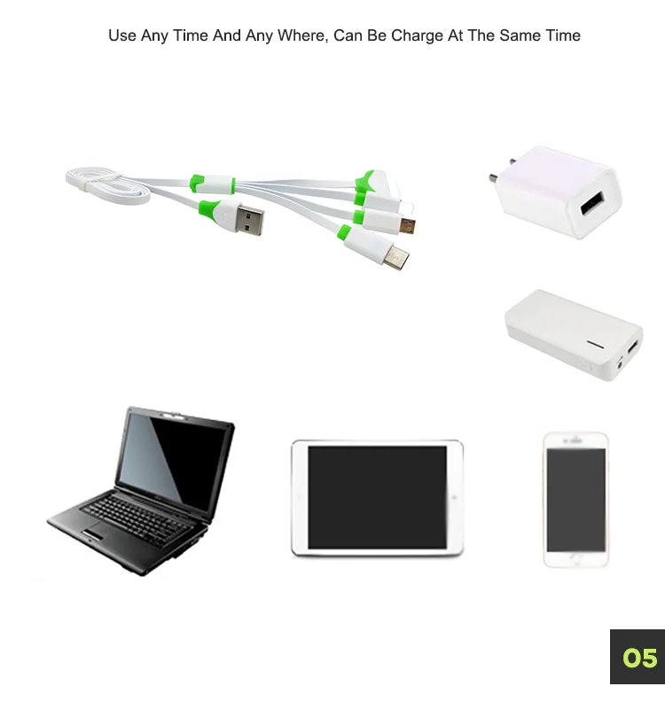 Usb Cable Fast Charging Cable 3 In 1 Micro Usb Cable - ANKUX.COM