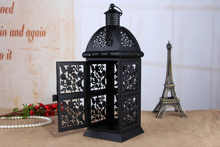 YS-R277 Iron Candlestick European retro lantern ornaments decorate wedding gifts gift