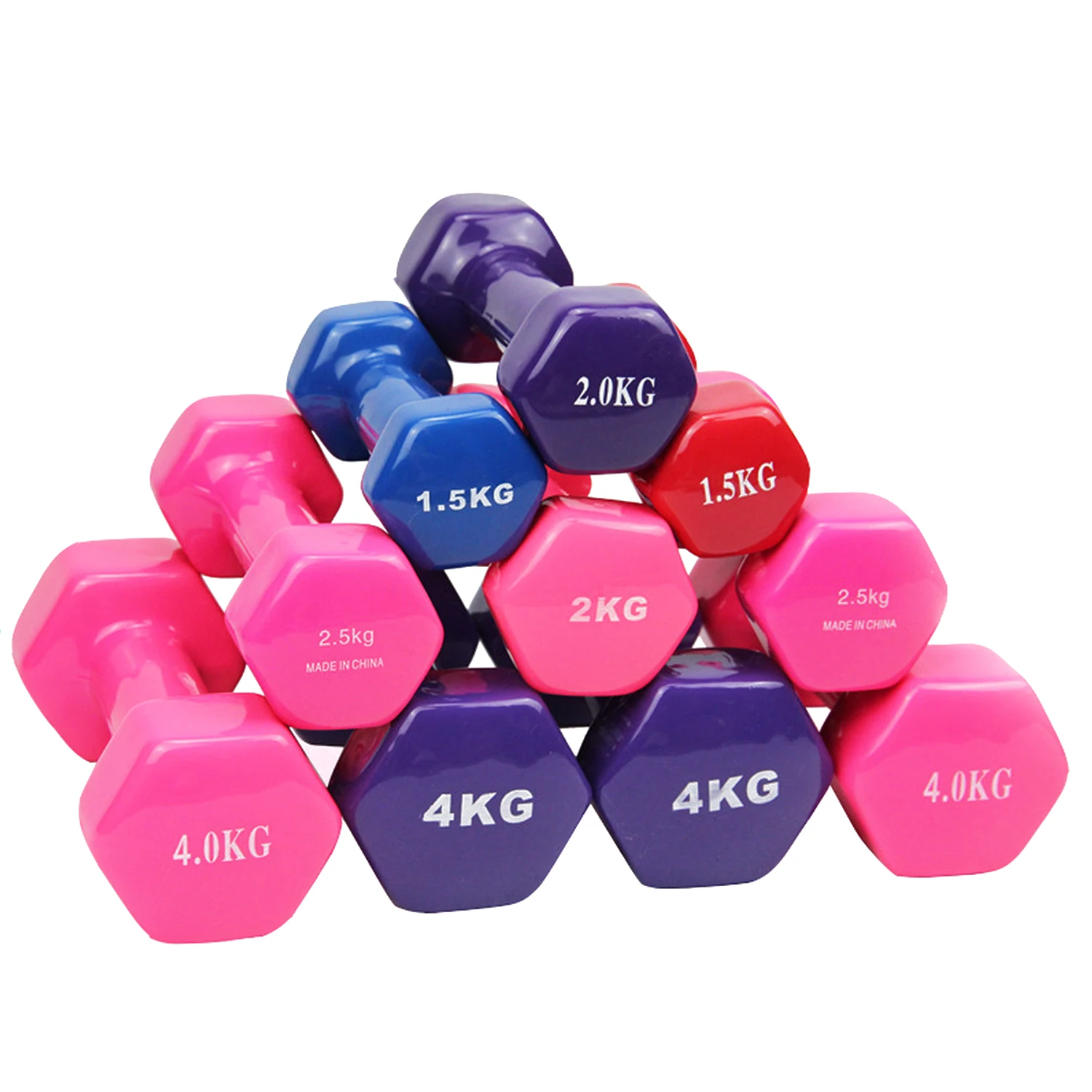 custom vinyl dumbbells set coated hand weights for strength