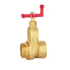 Brass 2 1/2" Hydrant gate valve fire valve with chrome plated