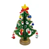 2018 Wooden Decoration Tree With Snowman Craft Wholesale Furnishing Articles Xmas Decorations DIY Kids Gift Ornament Christmas