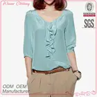 Trndy fashion short sleeve high quality best price women tops and blouses 2015