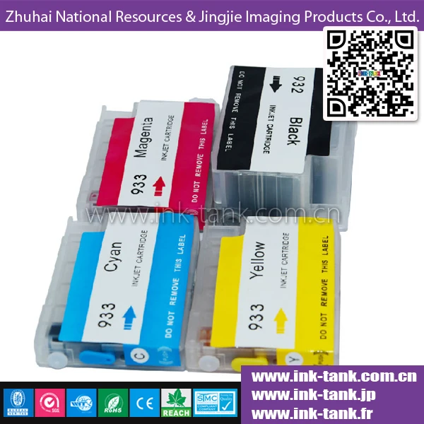 Refillable Ink Cartridge For Hp 932 933 With Auto Reset ...