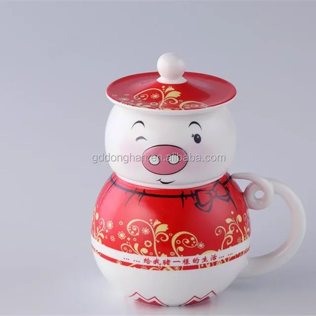 creative cute pig shape cheap custom 11oz sublimation mugs