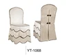 Top Furniture Elegant White Satin Chair Cover With Flower Back Design