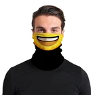 Yellow Facial Pack Elastic 100% Polyester Bandana Promotion Face Tube Bandana