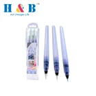 6 pcs plastic handle refillable nylon bristle hair water color brush pen