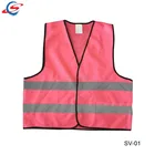hi-vis reflective fashion pink color polyester ansi class 3 safety vests