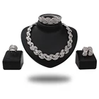Sinyafashion gold plated jewelry set dubai crystal jewelry set gold/silver italian jewelry sets