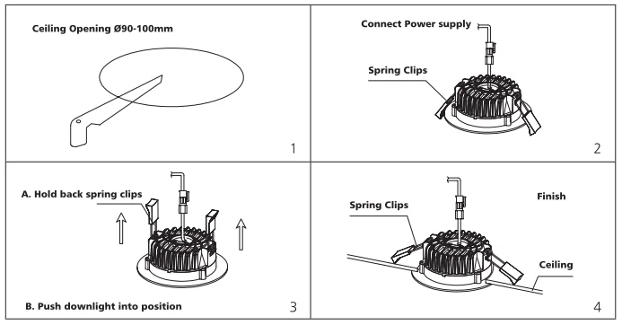 CE LVD EMC RoHS approved surface downlight 5inch smd2835 modern 18w led down light