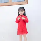 2018 Spring And Autumn Baby Clothes Baby Girl's Fashion Dress Lace flower long sleeved dress