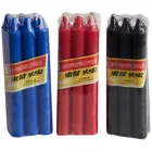 decorative scented pillar color candles soy wax with clean glass