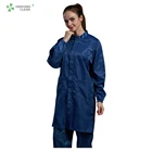 Cleanroom antistatic sterile navy labcoat gown esd stripe smock uniform working clothing
