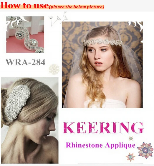 fashion cheap wedding crystal rhinestone applique trimming