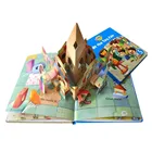 Customized Fashionable C1S Cards Hardcover Children Pop up Book Printing