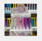 Cartoon unicorn light pen neutral light pen with lamp silicone head modeling 3D doll unicorn neutral pen