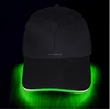Battery Powered hat adjustable black/Dark blue baseball cap with 5 bright led light for fishing New