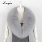Whole Fox Pelt Dyed Detachable Real Fox Fur Collar For Hood