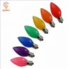 Home Garden Holiday Decoration C7 Smooth Opaque LED Colored Bulb for Merry Christmas Lighting