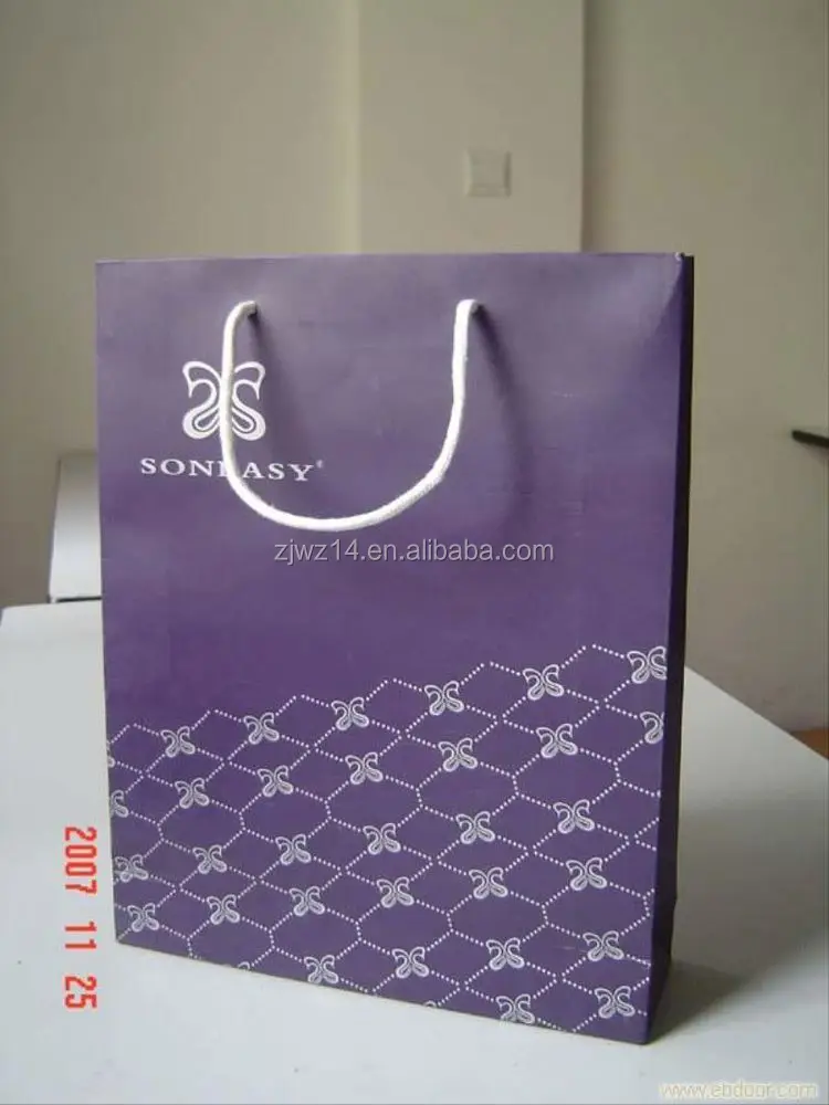 fashion gifts wrapping paper bags/ colored print gift paper bags