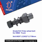 Grade 10.9 rear wheel hub bolts with nuts for the Hino truck