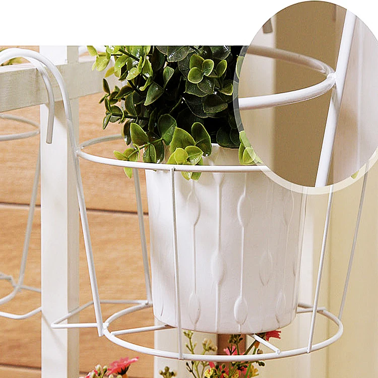 Decoration Metal Wire Hanging Basket Flower Stand For Garden Supply
