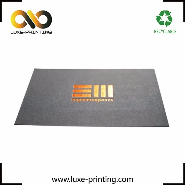 Embossed business cards