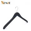 XunZe made thick body flat shape black matte wood shirt dresses coat hanger for clothes