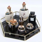 Custom high quality Hexagon marble Tray/Elegant marble decorative serving tray for sale