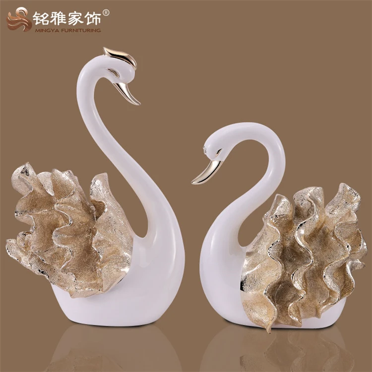 swan figurine return gifts for guest wedding decoration
