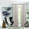 Black out decorative polyester jacquard window curtain fabric linen curtains living room luxury white curtain