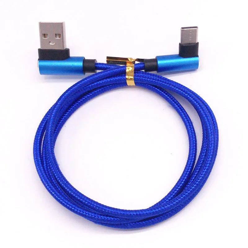 Nylon Braided Data Charging Dual Right Angle Type C V8 Elbow Gaming Micro Cable 90 Degree USB Cable For iPhone Galaxy Android - ANKUX.COM
