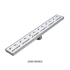 Stainless steel linear rectangular drain,side outlet linear shower drain floor drainage